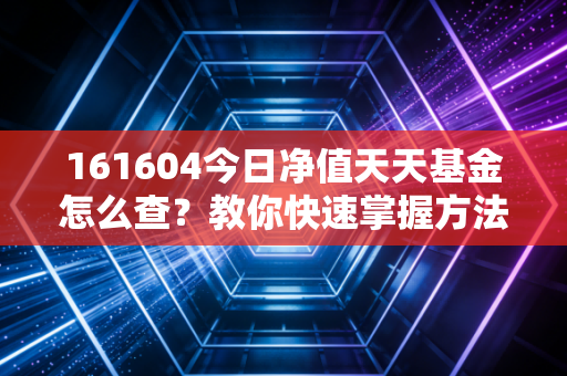 161604今日净值天天基金怎么查？教你快速掌握方法