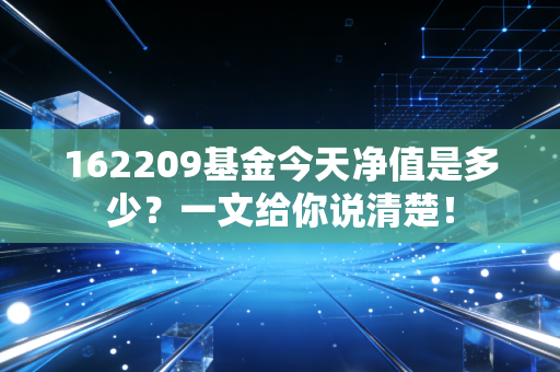 162209基金今天净值是多少？一文给你说清楚！