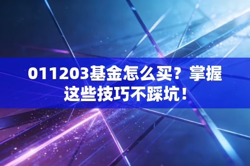 011203基金怎么买？掌握这些技巧不踩坑！