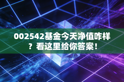 002542基金今天净值咋样？看这里给你答案！