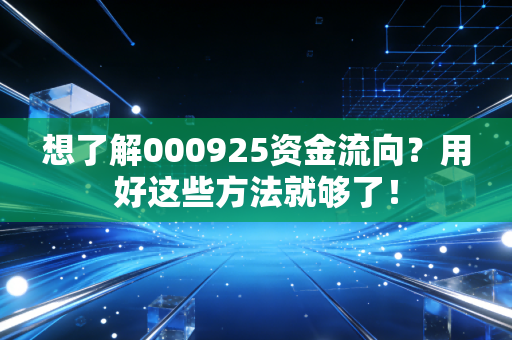 想了解000925资金流向？用好这些方法就够了！