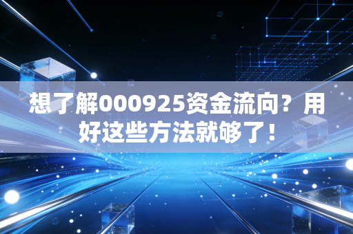 想了解000925资金流向？用好这些方法就够了！
