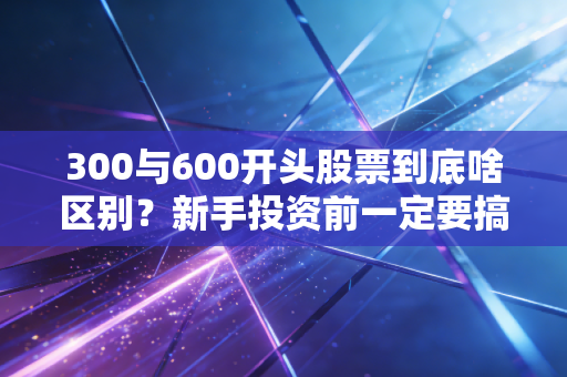 300与600开头股票到底啥区别？新手投资前一定要搞清楚！