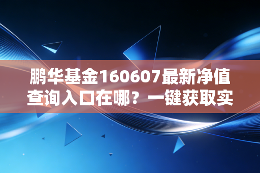 鹏华基金160607最新净值查询入口在哪？一键获取实时净值！