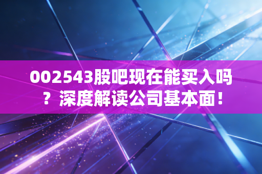 002543股吧现在能买入吗？深度解读公司基本面！