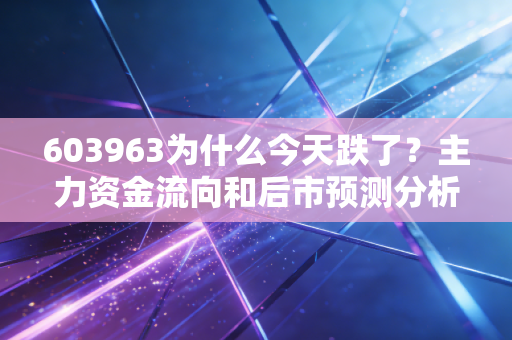 603963为什么今天跌了？主力资金流向和后市预测分析！