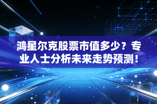 鸿星尔克股票市值多少？专业人士分析未来走势预测！