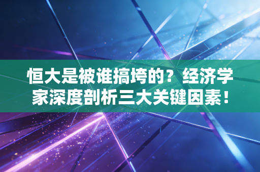 恒大是被谁搞垮的？经济学家深度剖析三大关键因素！