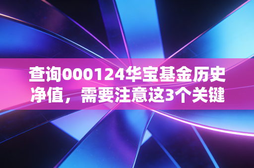 查询000124华宝基金历史净值，需要注意这3个关键指标！