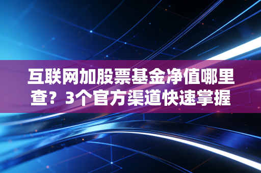 互联网加股票基金净值哪里查？3个官方渠道快速掌握！