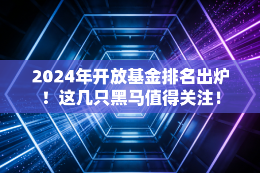 2024年开放基金排名出炉！这几只黑马值得关注！