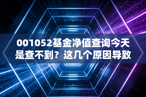 001052基金净值查询今天是查不到？这几个原因导致数据延迟！