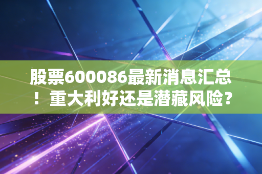股票600086最新消息汇总！重大利好还是潜藏风险？