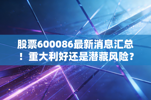 股票600086最新消息汇总！重大利好还是潜藏风险？