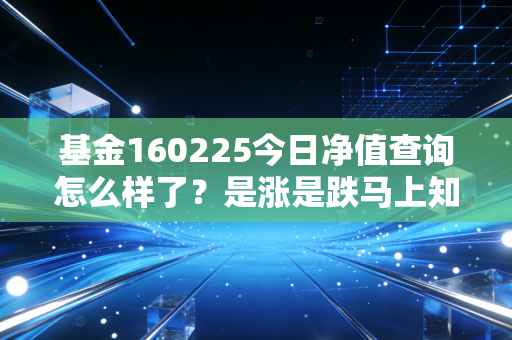 基金160225今日净值查询怎么样了？是涨是跌马上知道！