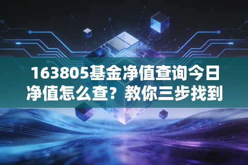 163805基金净值查询今日净值怎么查？教你三步找到准确信息！