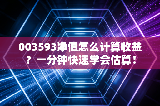 003593净值怎么计算收益？一分钟快速学会估算！