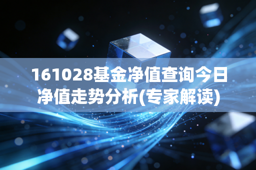 161028基金净值查询今日净值走势分析(专家解读)