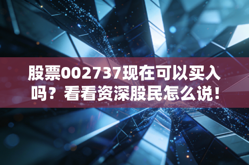 股票002737现在可以买入吗？看看资深股民怎么说！