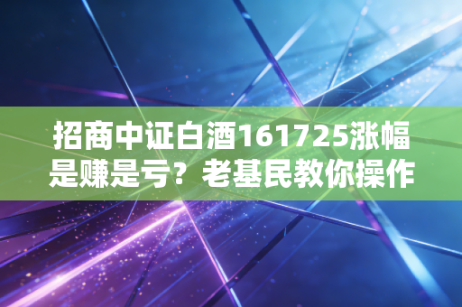 招商中证白酒161725涨幅是赚是亏？老基民教你操作！