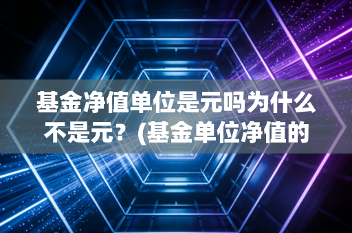 基金净值单位是元吗为什么不是元？(基金单位净值的真实含义)