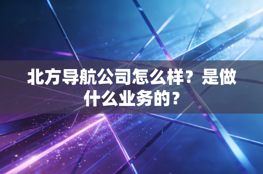 北方导航公司怎么样？是做什么业务的？