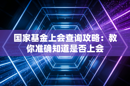 国家基金上会查询攻略：教你准确知道是否上会