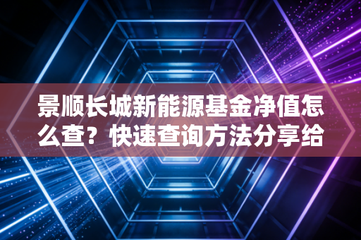 景顺长城新能源基金净值怎么查？快速查询方法分享给你！