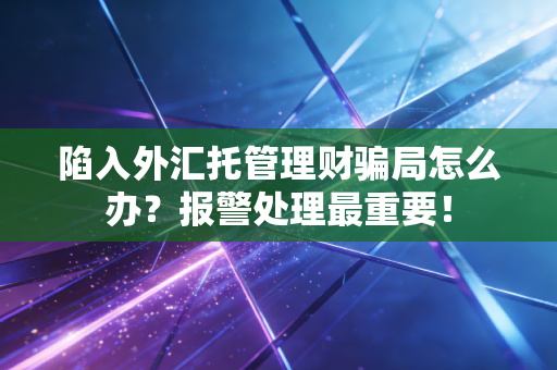 陷入外汇托管理财骗局怎么办？报警处理最重要！