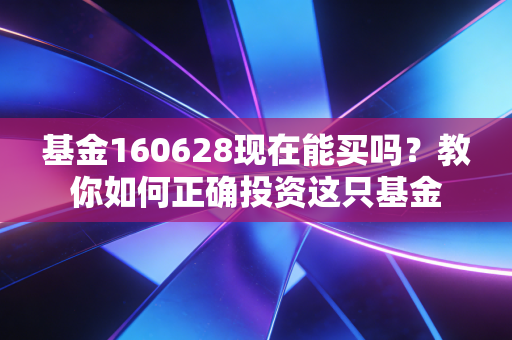 基金160628现在能买吗？教你如何正确投资这只基金