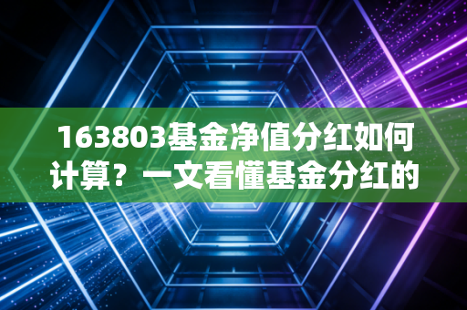 163803基金净值分红如何计算？一文看懂基金分红的秘密！