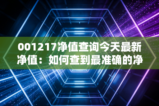 001217净值查询今天最新净值：如何查到最准确的净值？