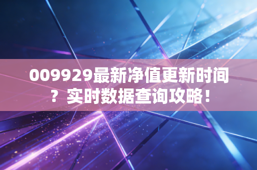 009929最新净值更新时间？实时数据查询攻略！
