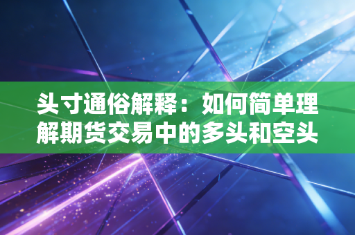 头寸通俗解释：如何简单理解期货交易中的多头和空头头寸？