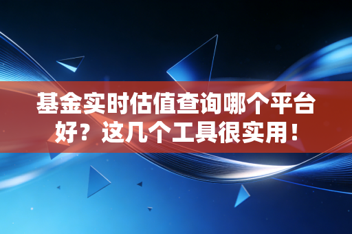基金实时估值查询哪个平台好？这几个工具很实用！