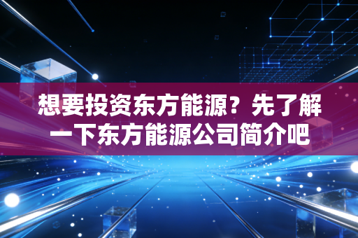 想要投资东方能源？先了解一下东方能源公司简介吧