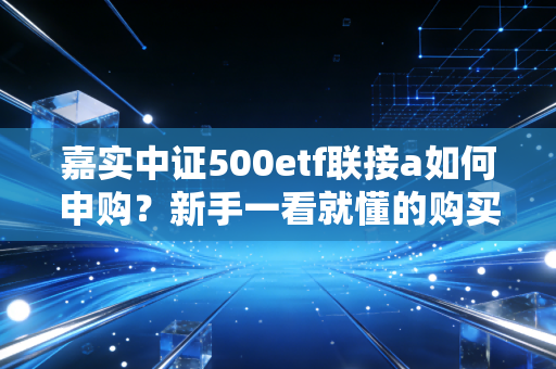 嘉实中证500etf联接a如何申购？新手一看就懂的购买指南