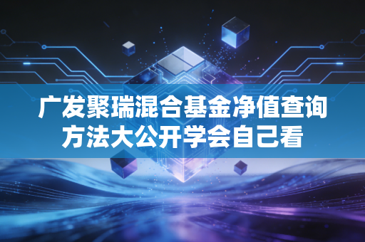 广发聚瑞混合基金净值查询方法大公开学会自己看