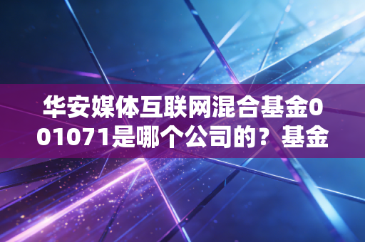 华安媒体互联网混合基金001071是哪个公司的？基金经理信息简介！