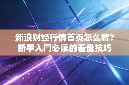 新浪财经行情首页怎么看？新手入门必读的看盘技巧