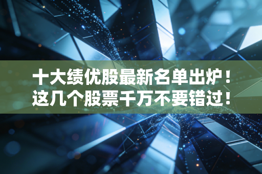 十大绩优股最新名单出炉!这几个股票千万不要错过!