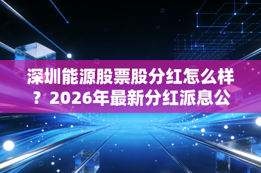 深圳能源股票股分红怎么样？2026年最新分红派息公告