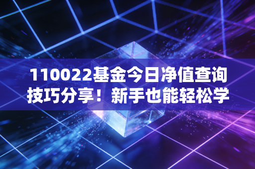 110022基金今日净值查询技巧分享！新手也能轻松学会！