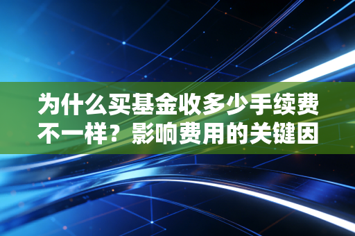 为什么买基金收多少手续费不一样？影响费用的关键因素