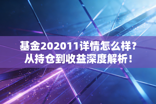 基金202011详情怎么样?从持仓到收益深度解析!