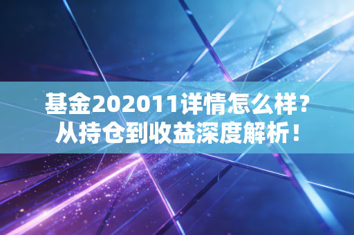 基金202011详情怎么样?从持仓到收益深度解析!
