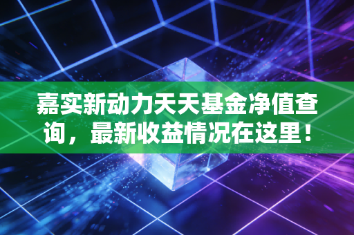 嘉实新动力天天基金净值查询，最新收益情况在这里！