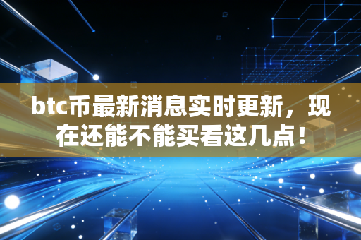 btc币最新消息实时更新，现在还能不能买看这几点！