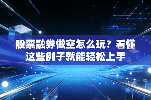 股票融券做空怎么玩?看懂这些例子就能轻松上手