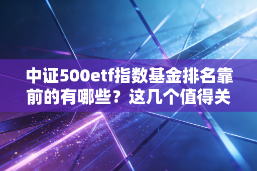 中证500etf指数基金排名靠前的有哪些?这几个值得关注!